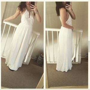 Kimchi Blue High Neck White Maxi Dress